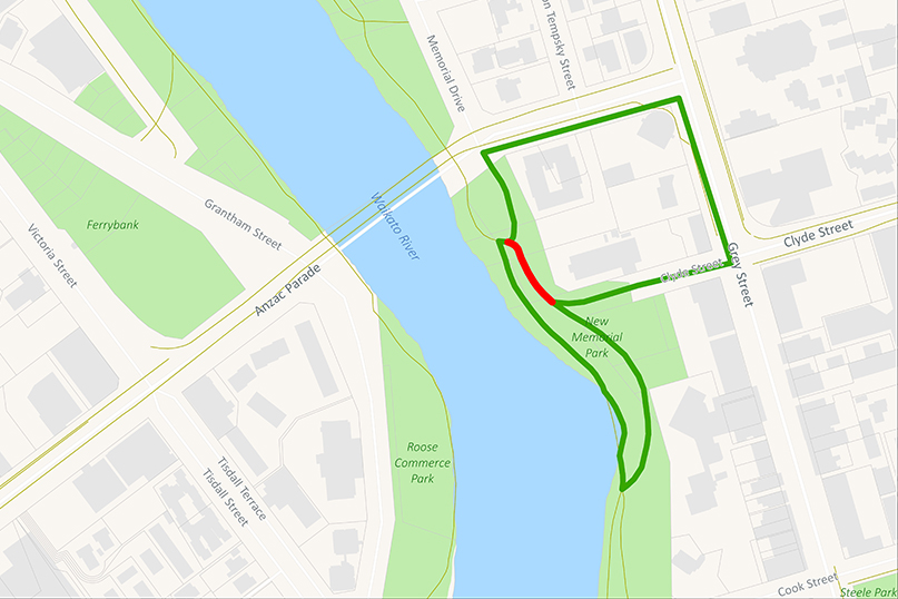 Closure of upper path near Clyde St Hamilton City Council